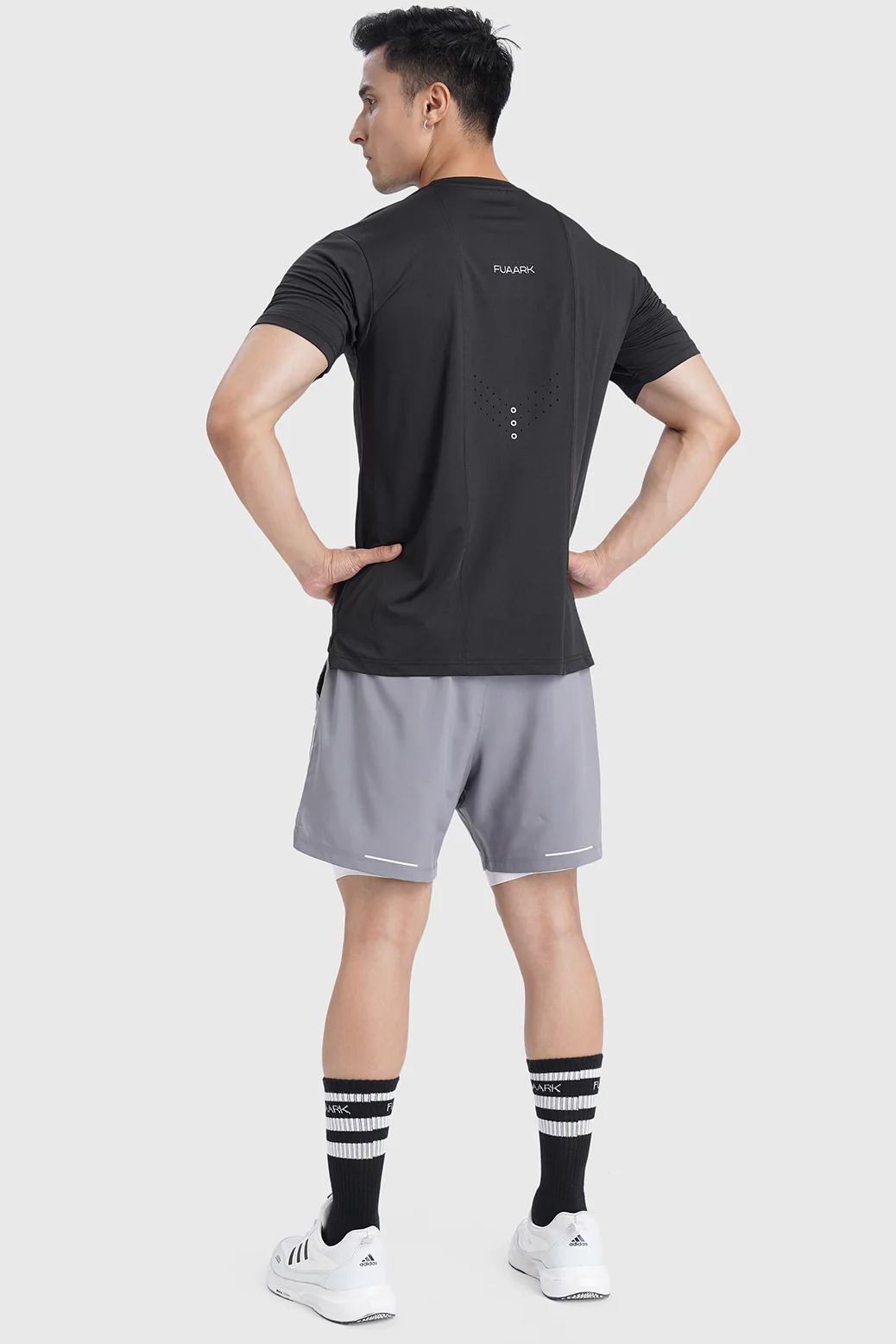 Laser Cut Running T-shirt Black - Image 7