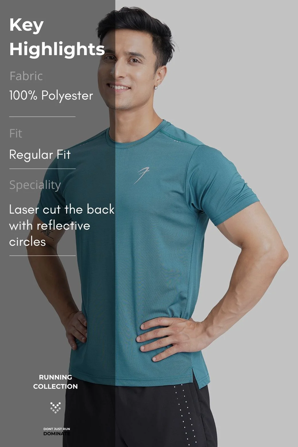 Laser Cut Running T-shirt Green - Image 9