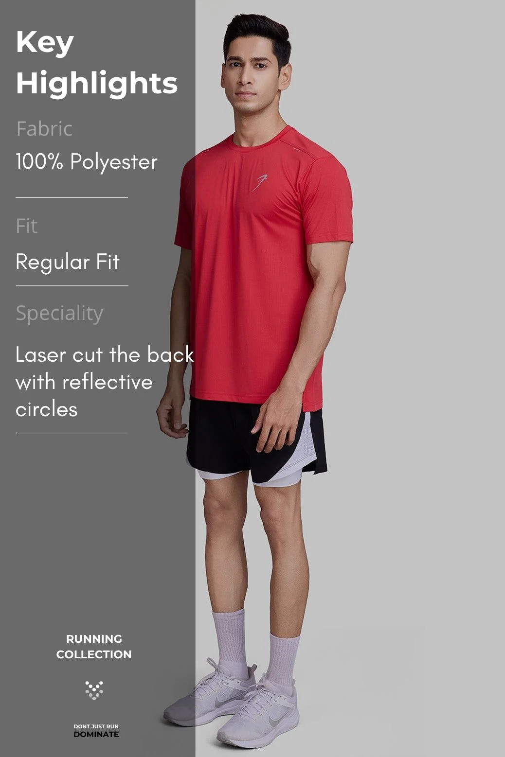 Laser Cut Running T-shirt Red - Image 8