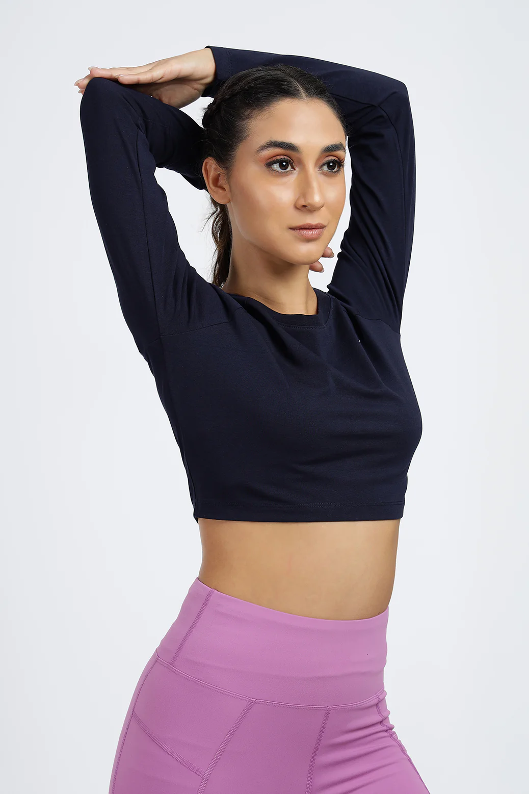Legacy Crop Top T-shirt Navy - Image 5