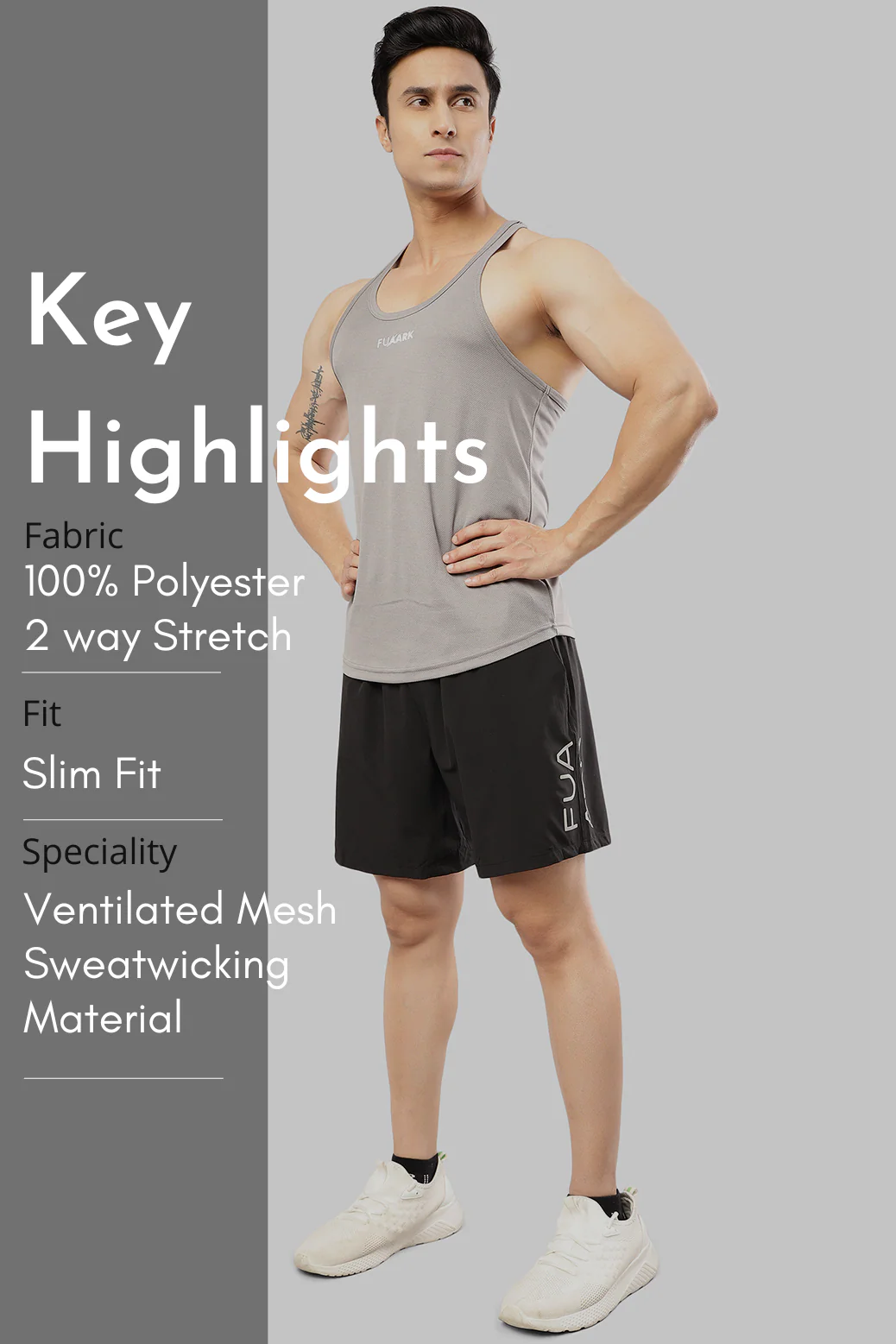 Mesh Stringer Light Grey - Image 6
