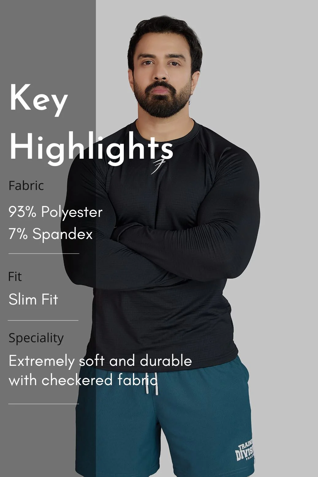 Midnight Fullsleeves T-shirt Black - Image 7
