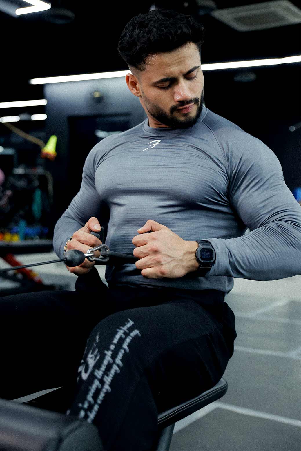 Midnight Fullsleeves T-shirt Light Grey