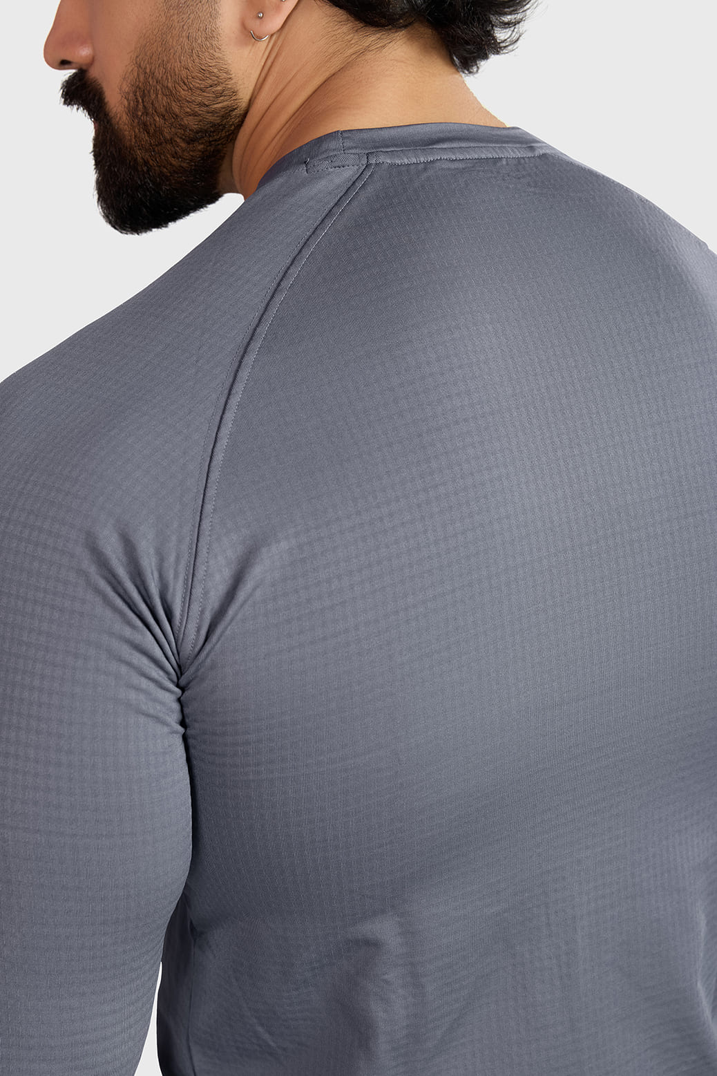 Midnight Fullsleeves T-shirt Light Grey - Image 4