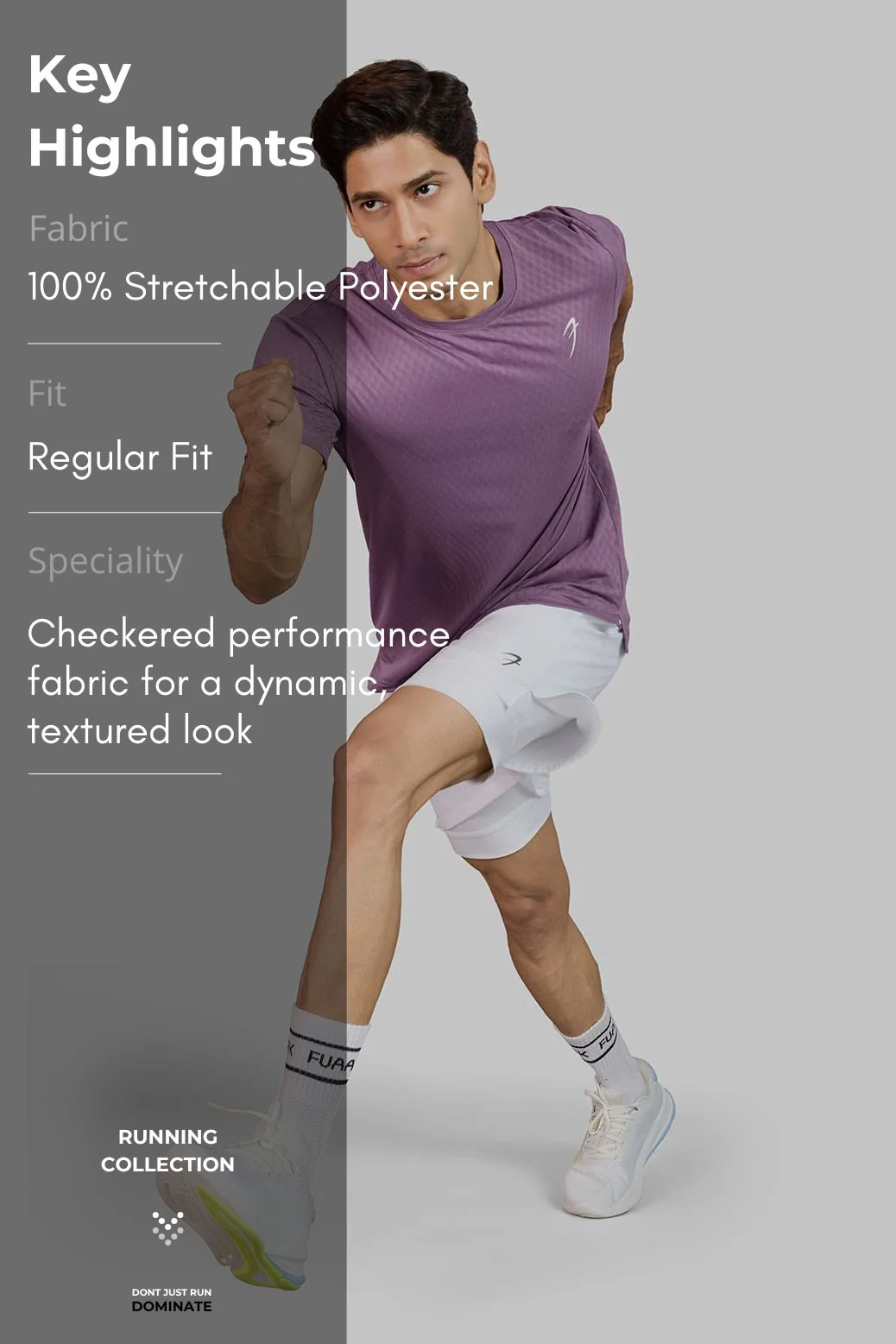Motion Running T-shirt Plum - Image 5