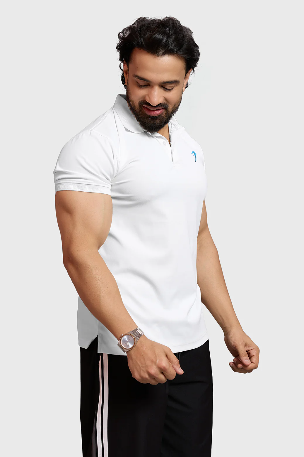 Obsidian Polo T-shirt White - Image 2