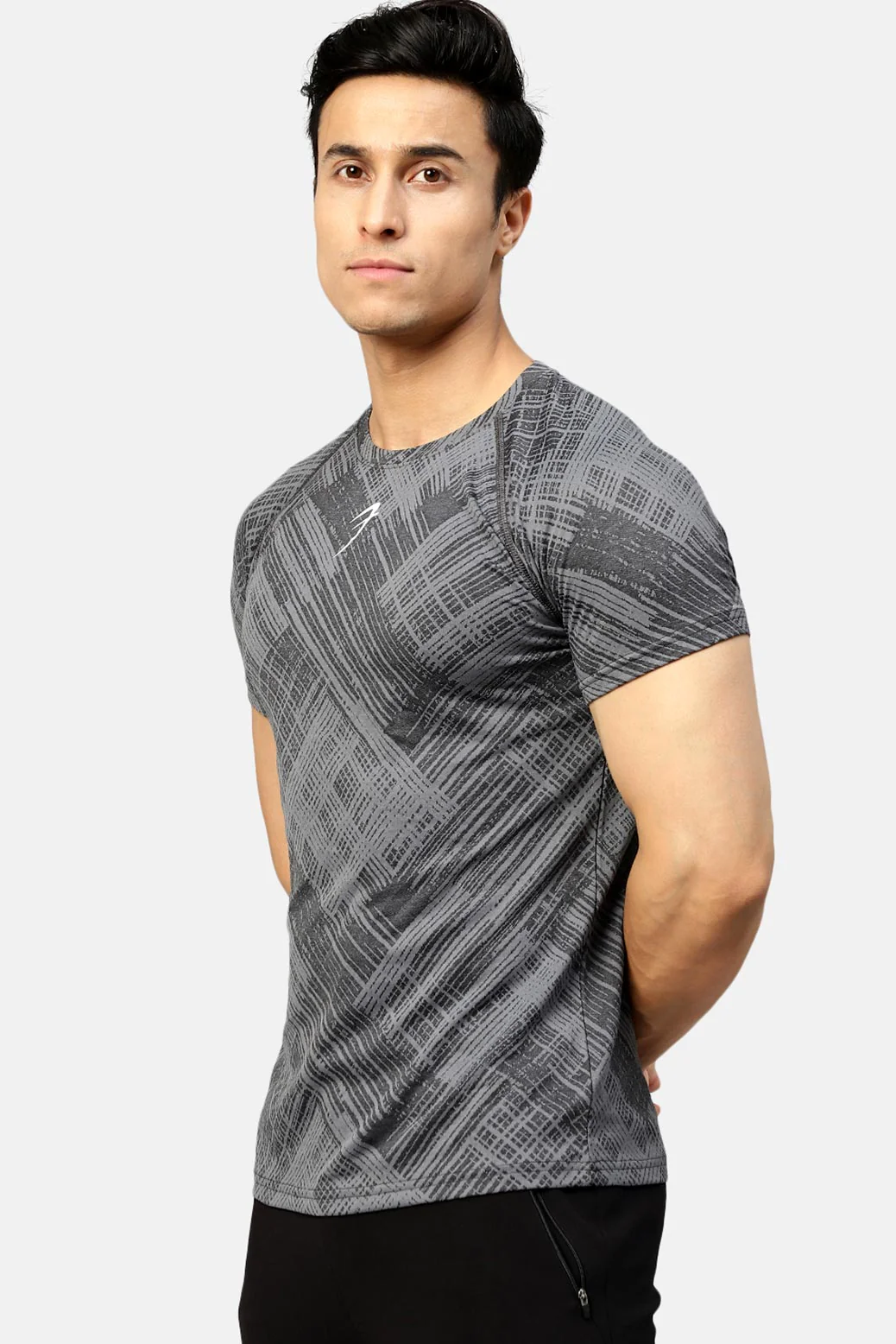 Ozone Jacquard T-shirt Coal - Image 4