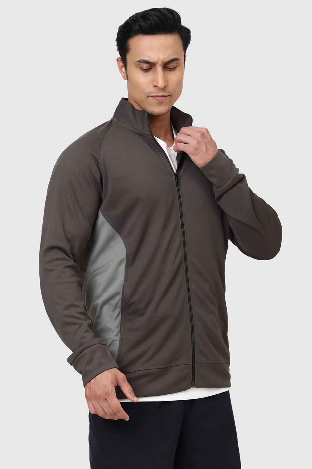 Polish Colourblock Jacket Dark Grey - Image 5