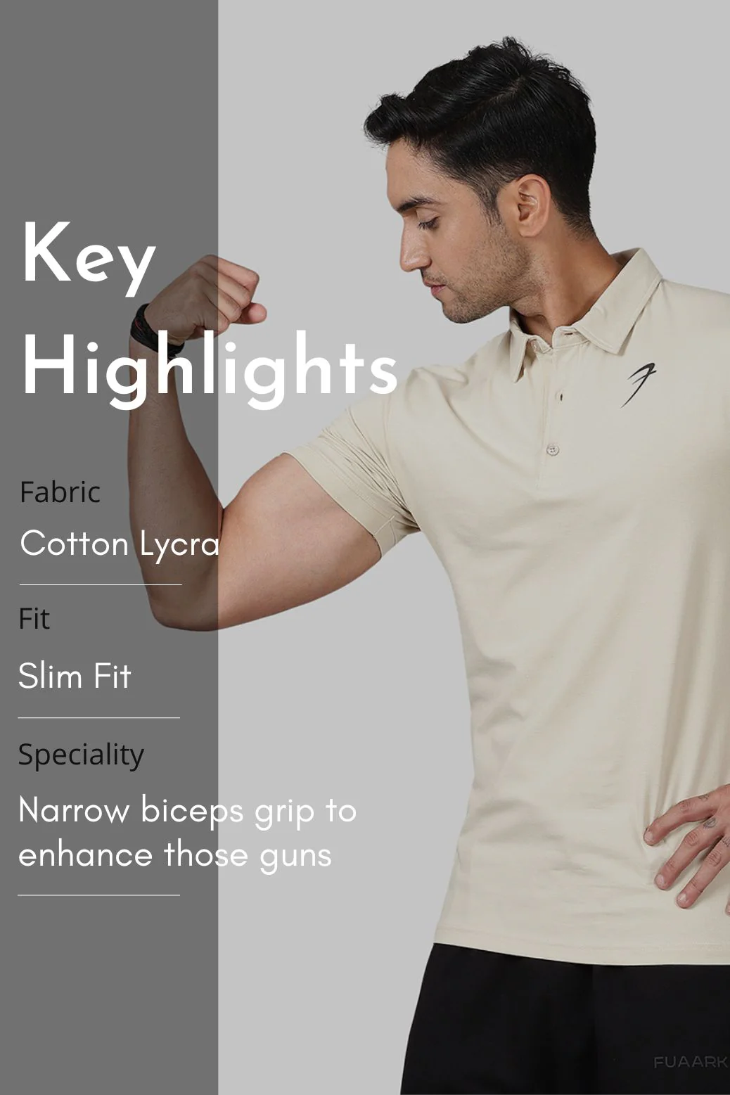 Polo T-shirt Beige - Image 7