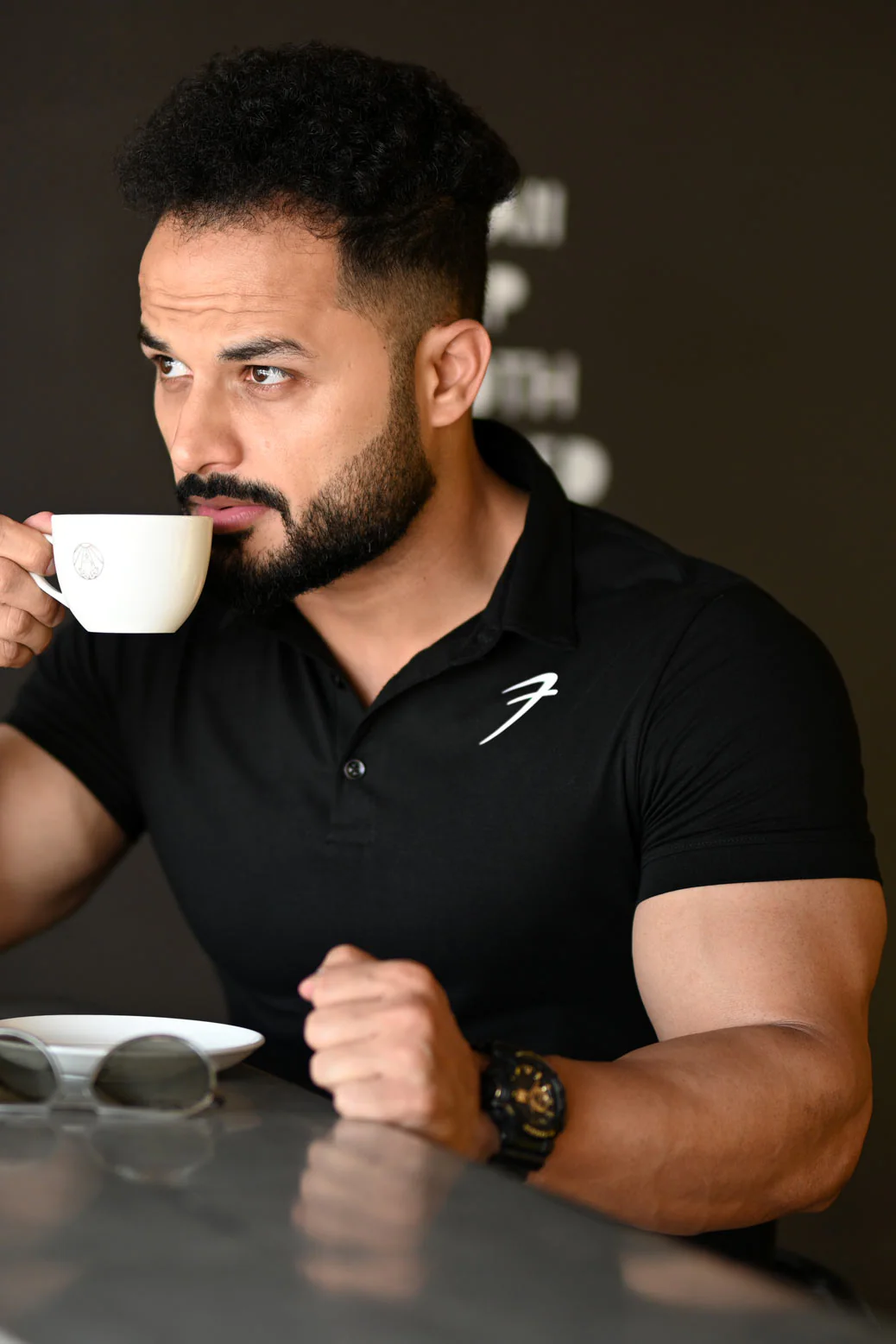 Polo T-shirt Black - Image 4