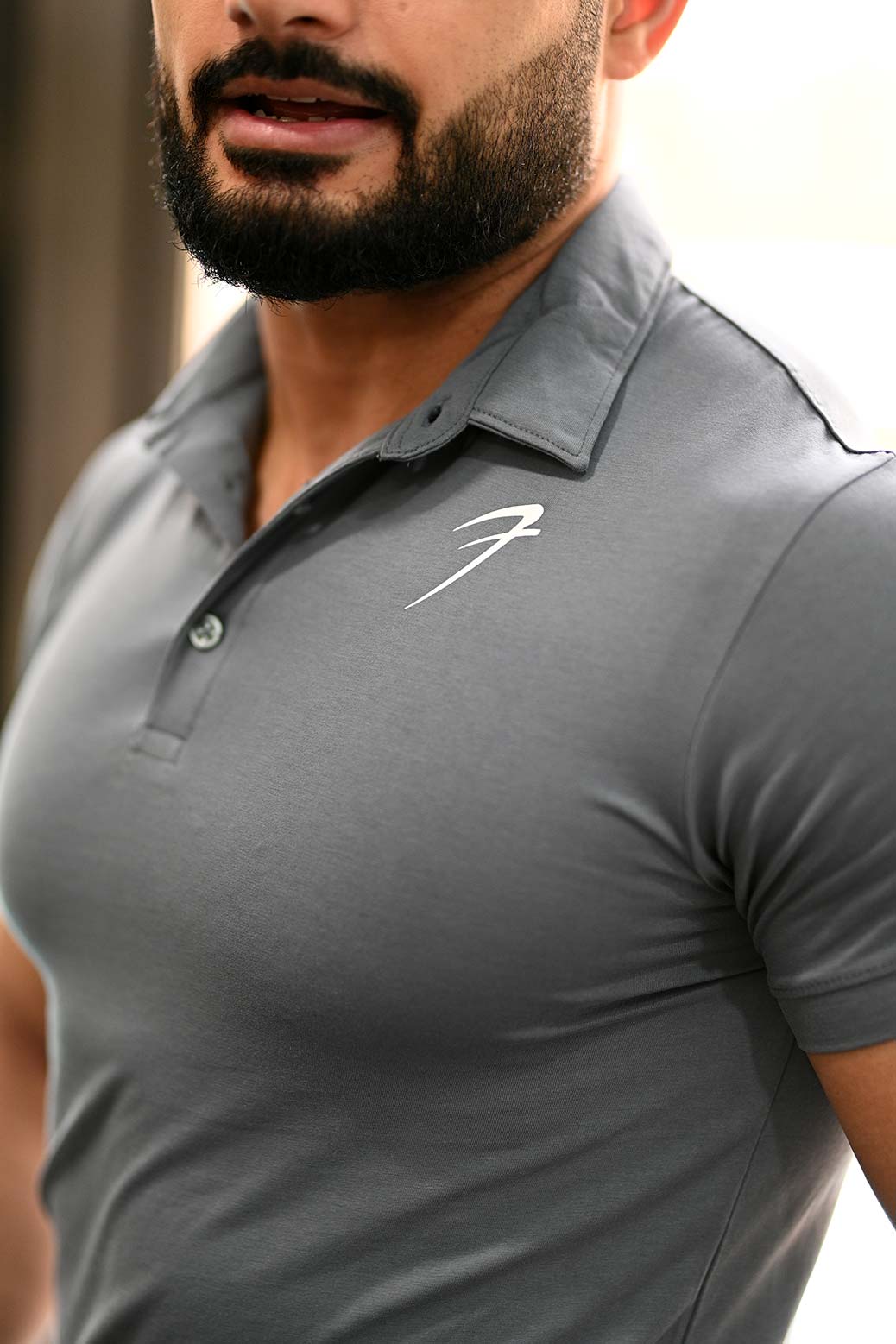 Polo T-shirt Grey - Image 3