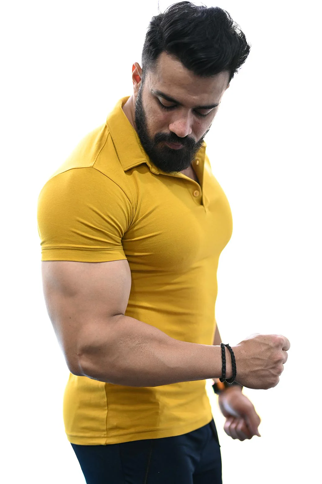 Polo T-shirt Mustard - Image 3