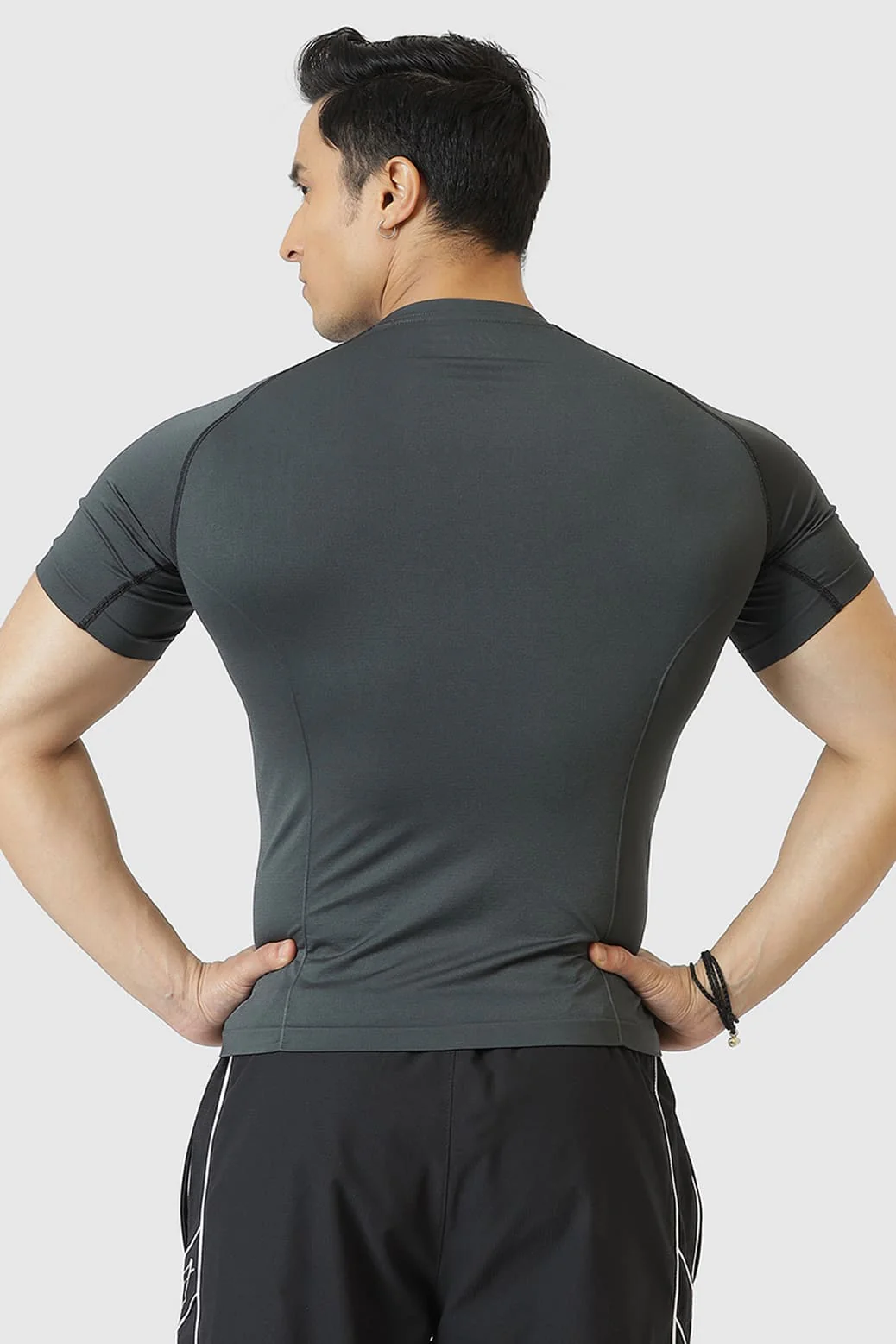 Power Seamless T-shirt Grey/Logo - Image 7