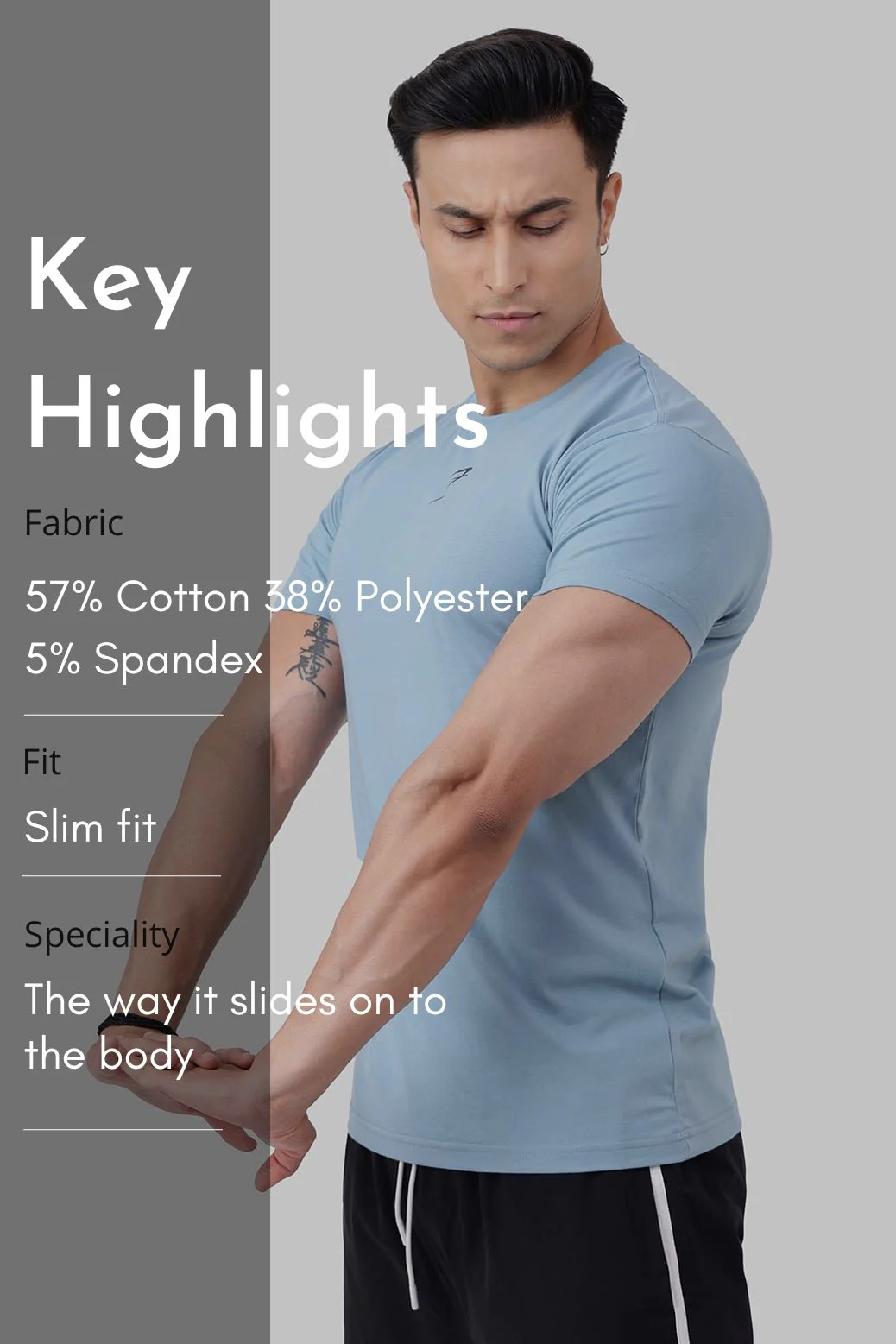 Pulse T-shirt Light Blue - Image 6