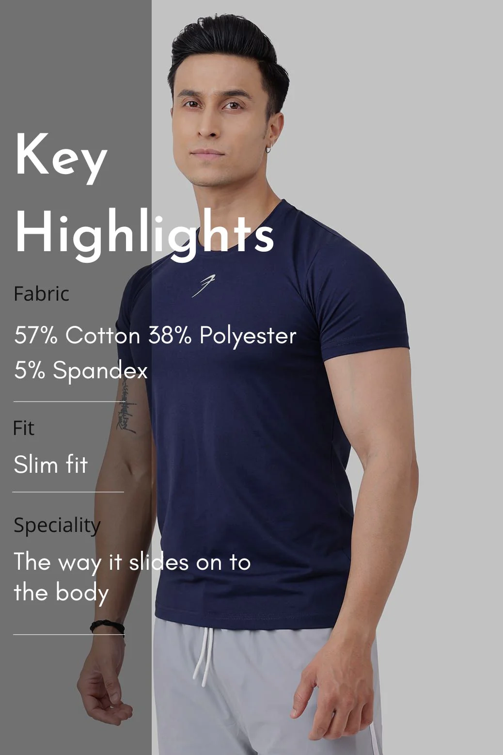 Pulse T-shirt Navy - Image 6