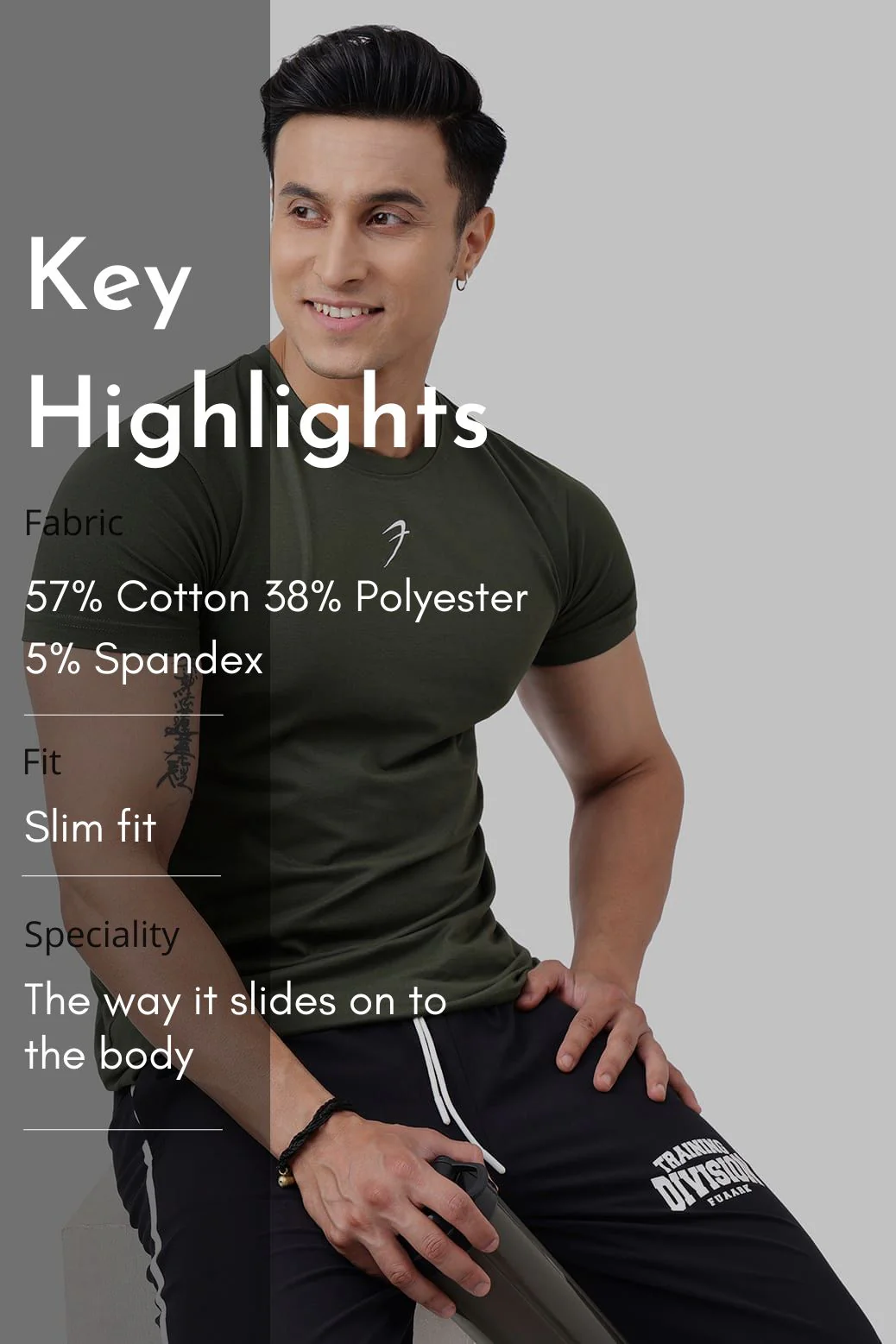 Pulse T-shirt Olive - Image 6