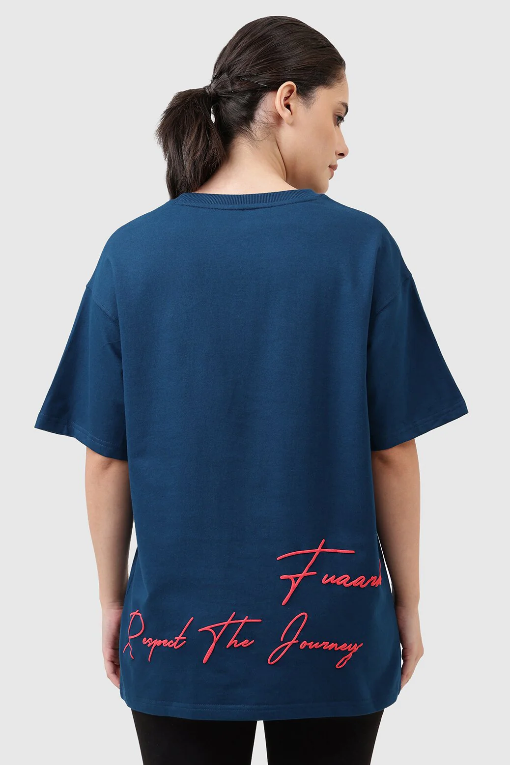 Respect The Journey Oversized T-shirt Teal - Image 5