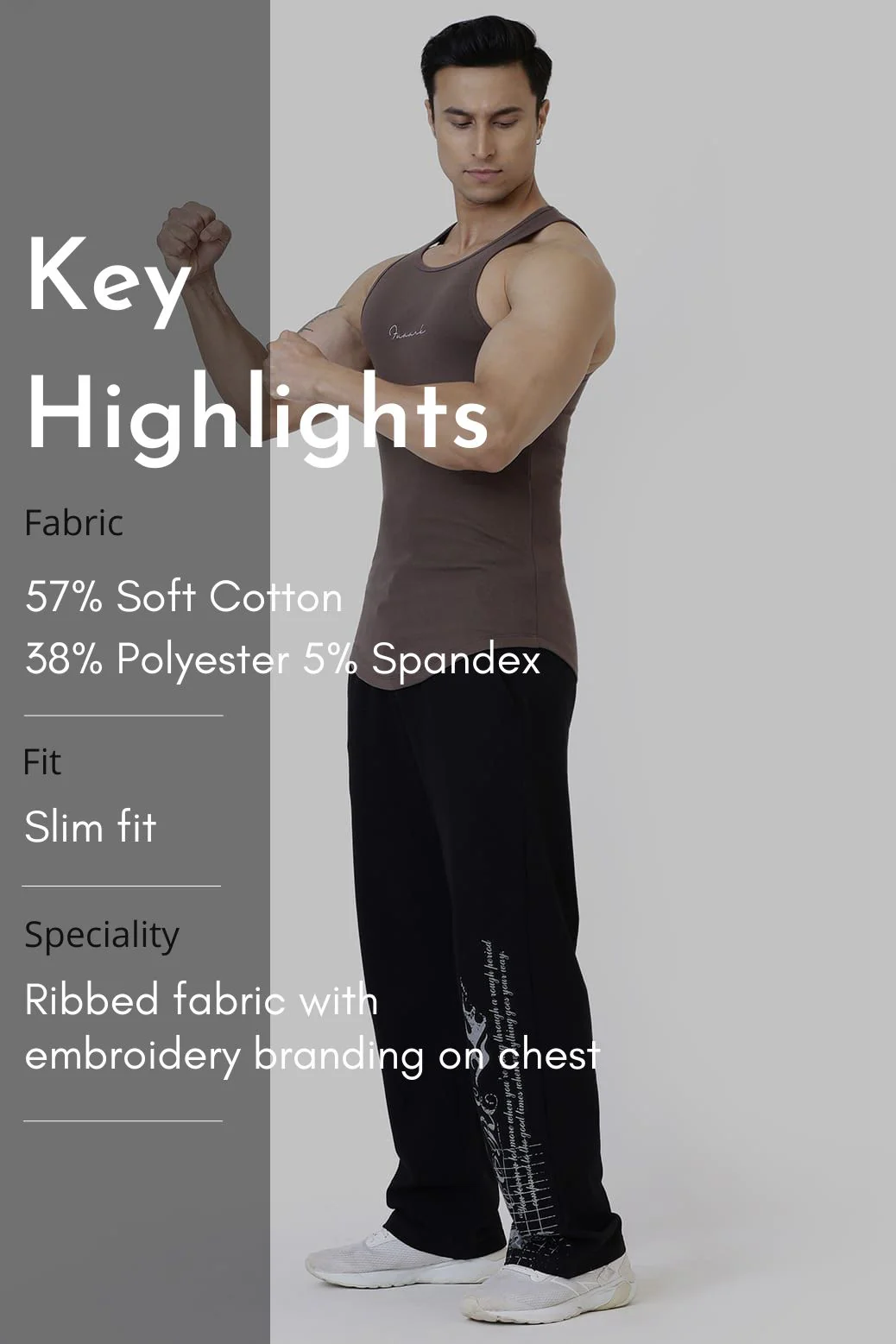 Ribbed Tank Brown - Image 7