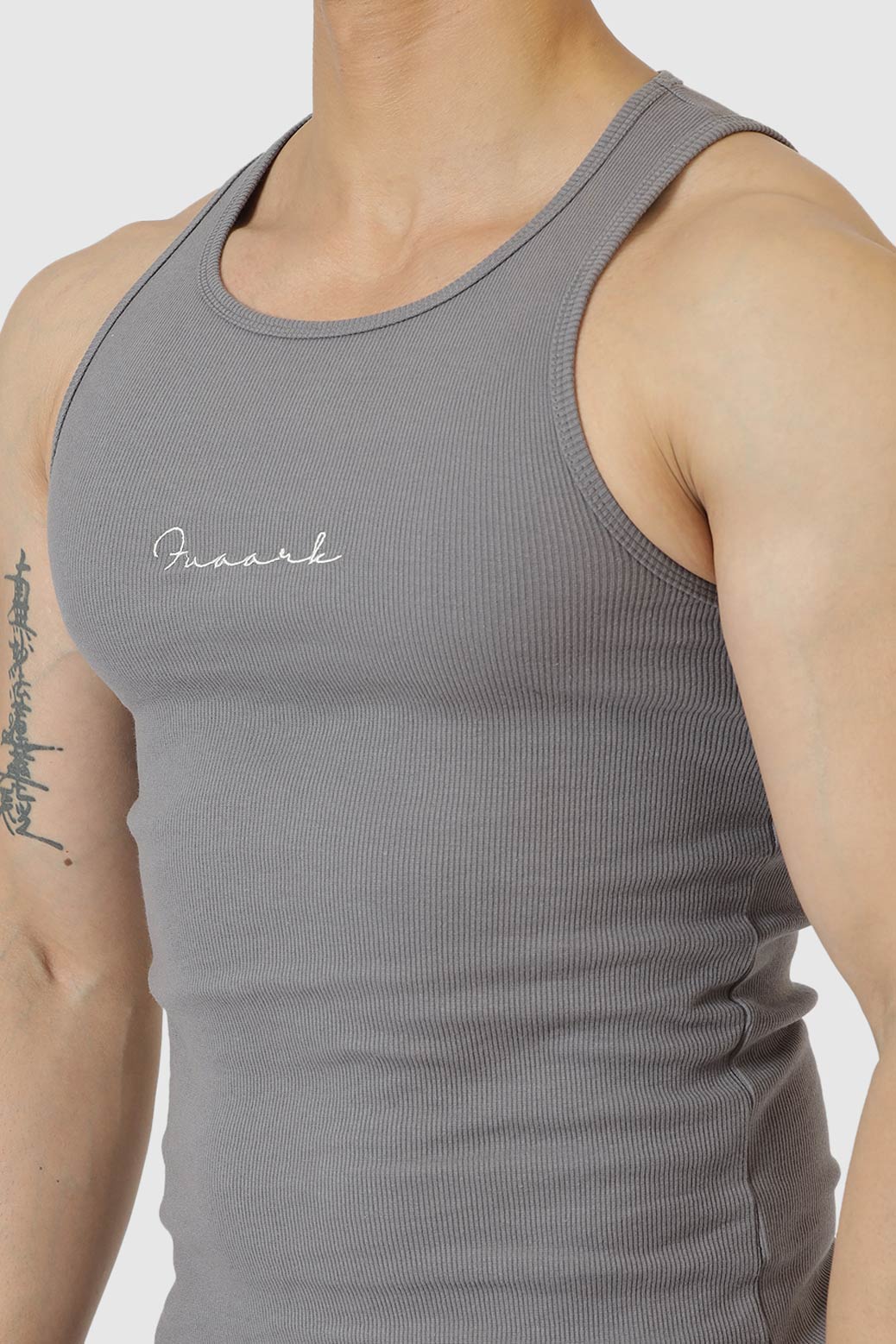 Ribbed Tank Grey - Image 5