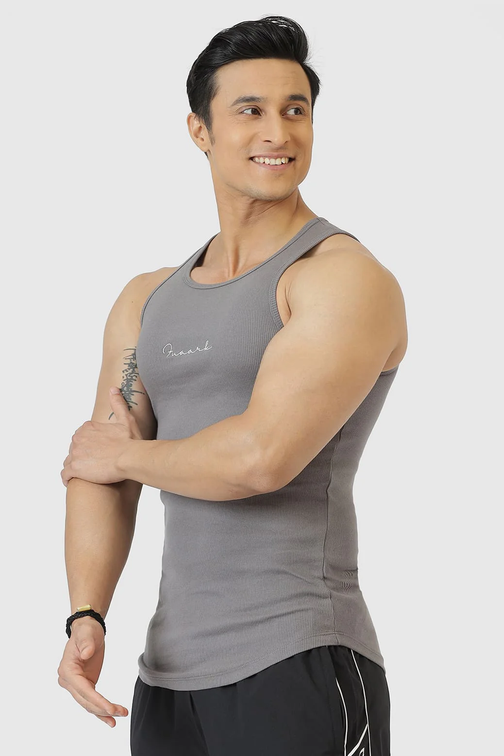 Ribbed Tank Grey - Image 7
