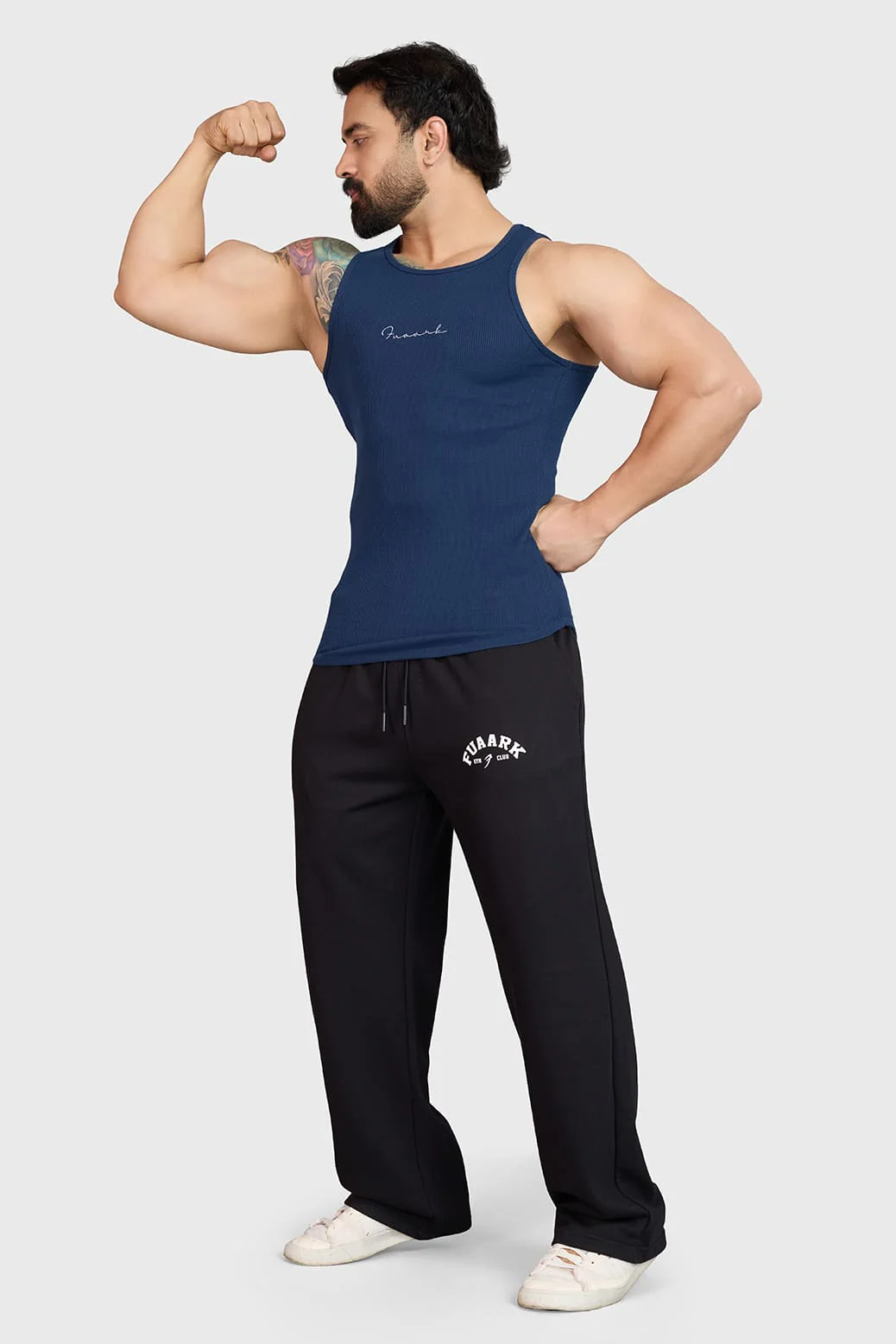 Ribbed Tank Navy - Image 2