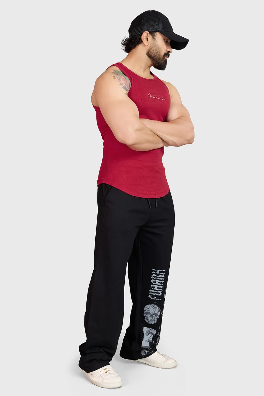 Ribbed Tank Red - Image 2