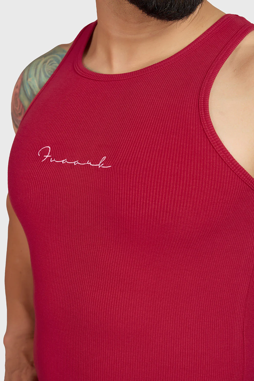Ribbed Tank Red - Image 3