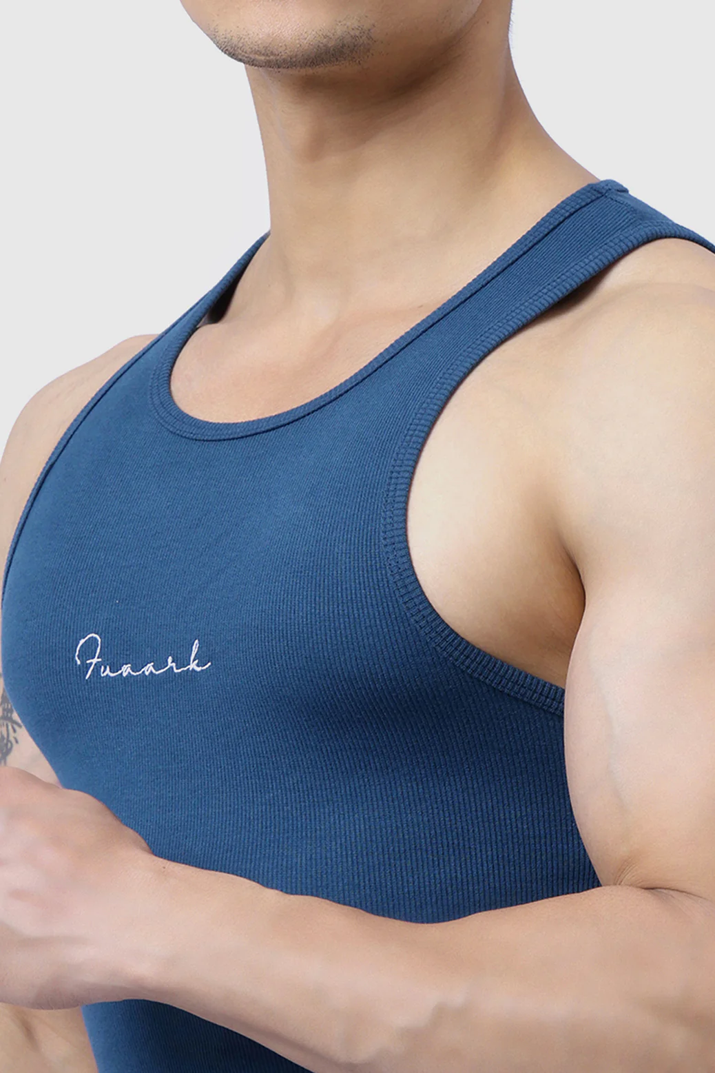 Ribbed Tank Teal - Image 3