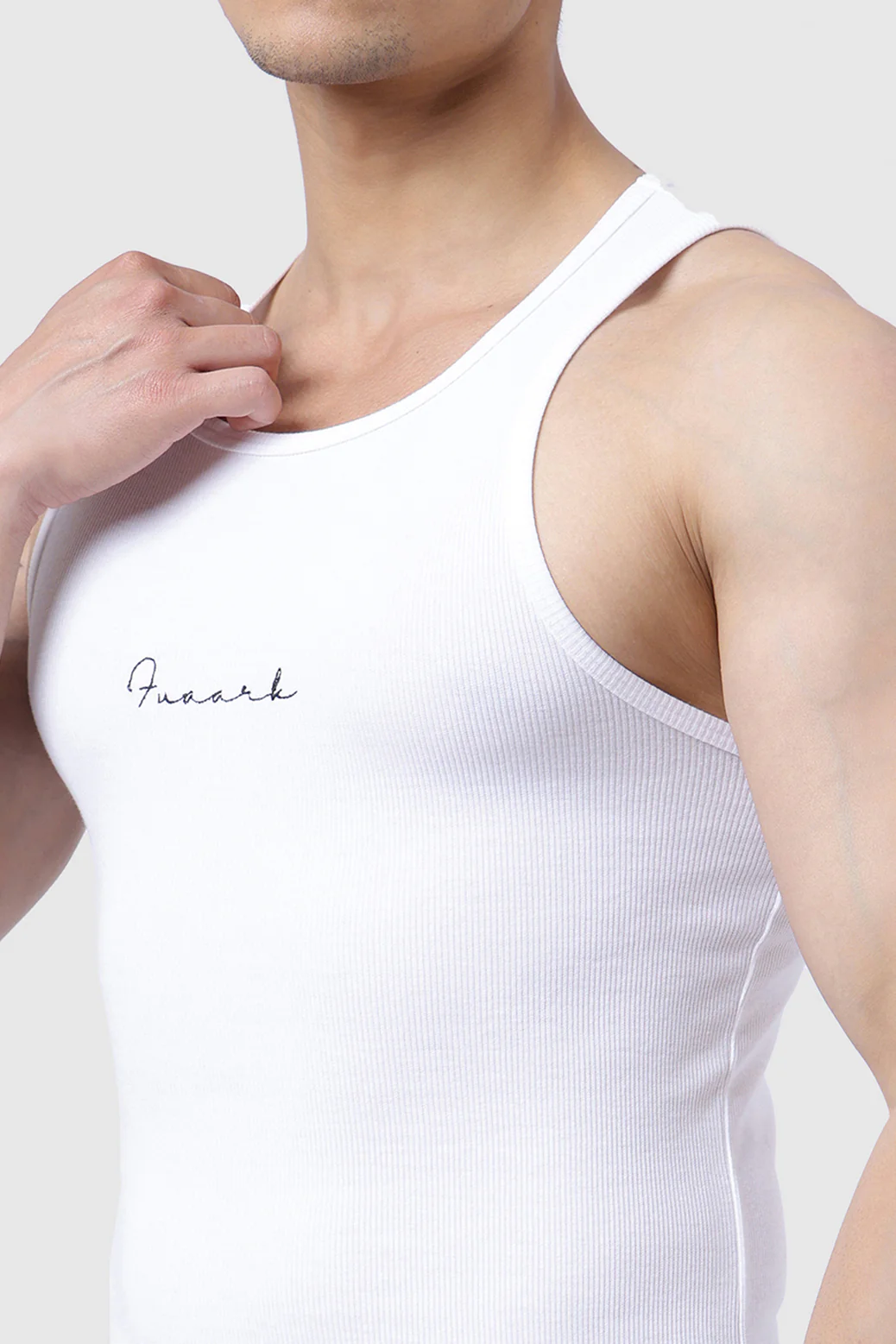 Ribbed Tank White - Image 3