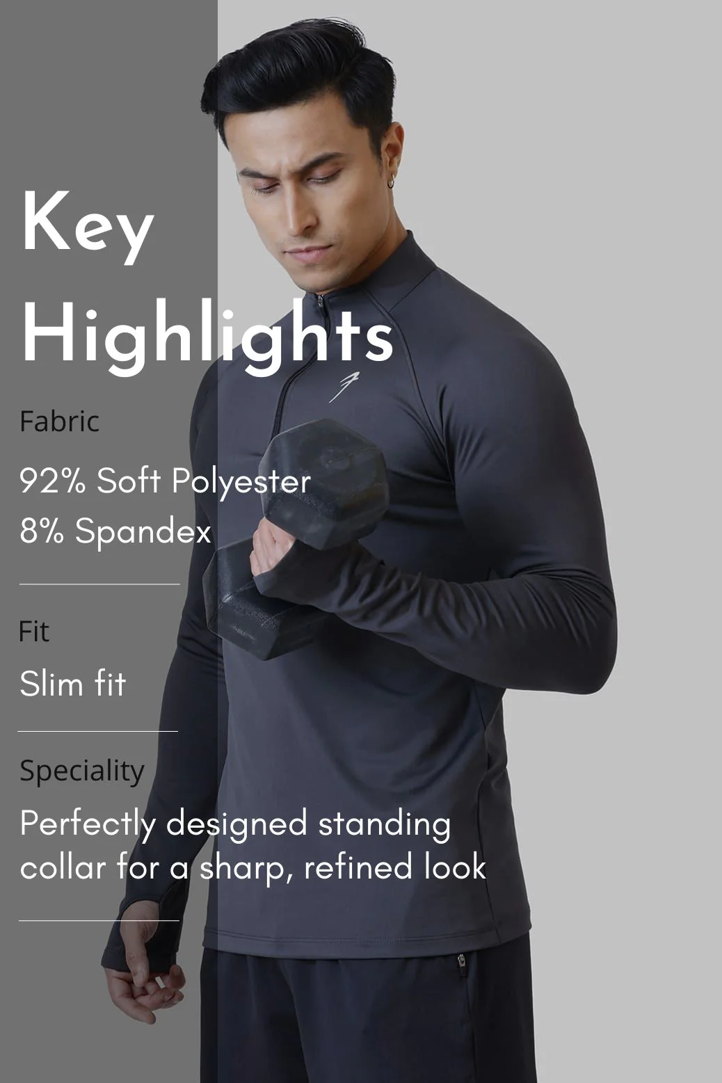 Rush Pullover Dark Grey - Image 8