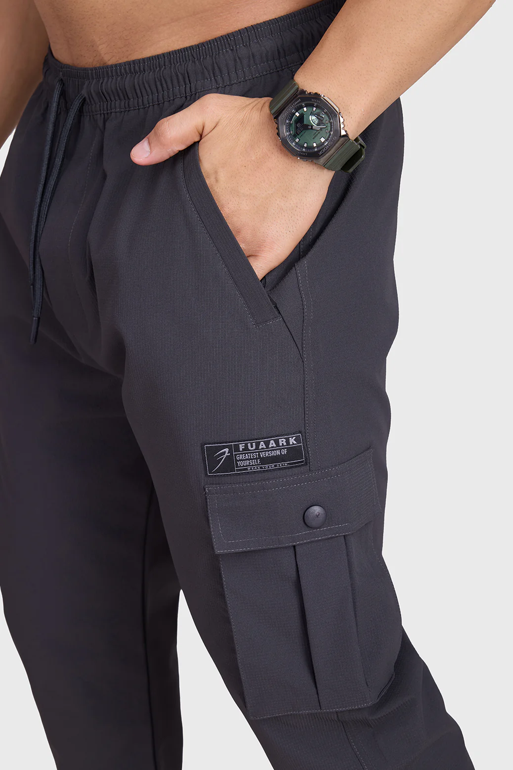 Script Cargo Joggers Dark Grey - Image 3