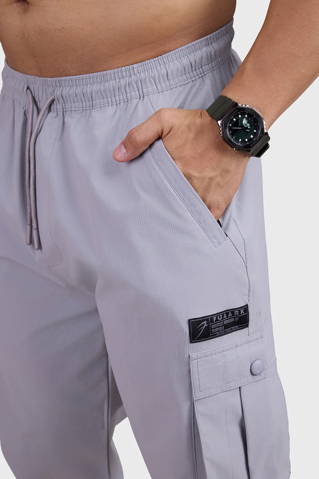 Script Cargo Joggers Light Grey - Image 5