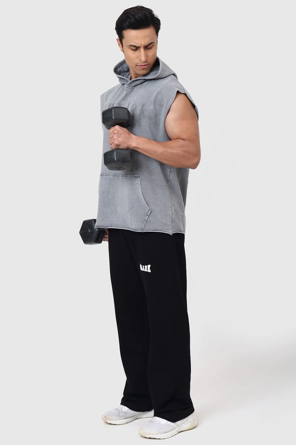 Shadow Washed Capsleeves Hoodie Light Grey - Image 3