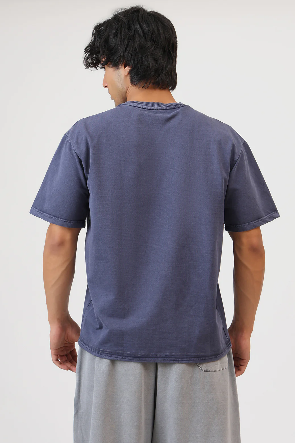 Shadow Washed Oversized T-shirt Navy - Image 5
