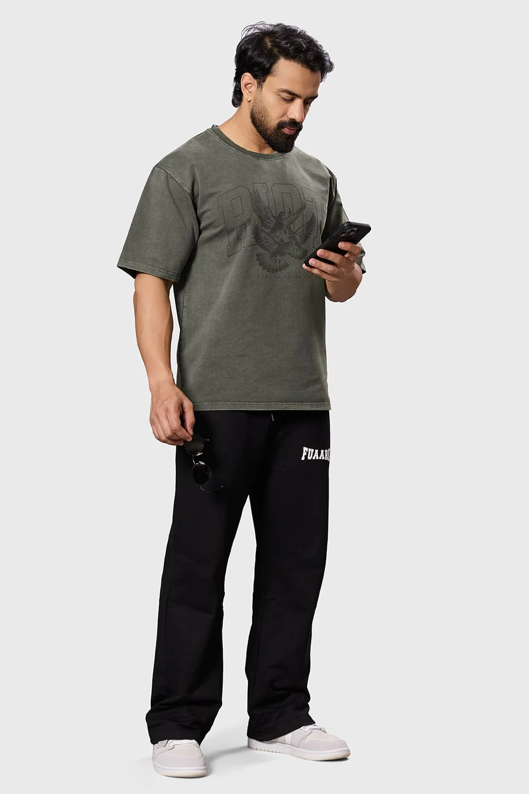 Shadow Washed Oversized T-shirt Olive - Image 2