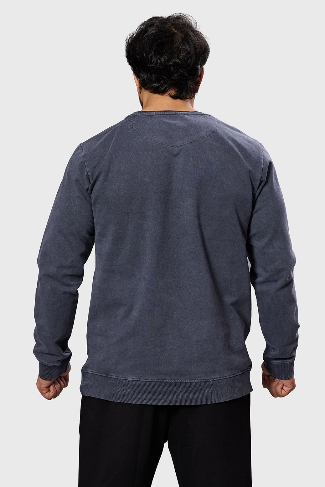 Shadow Washed Sweatshirt Dark Grey - Image 6