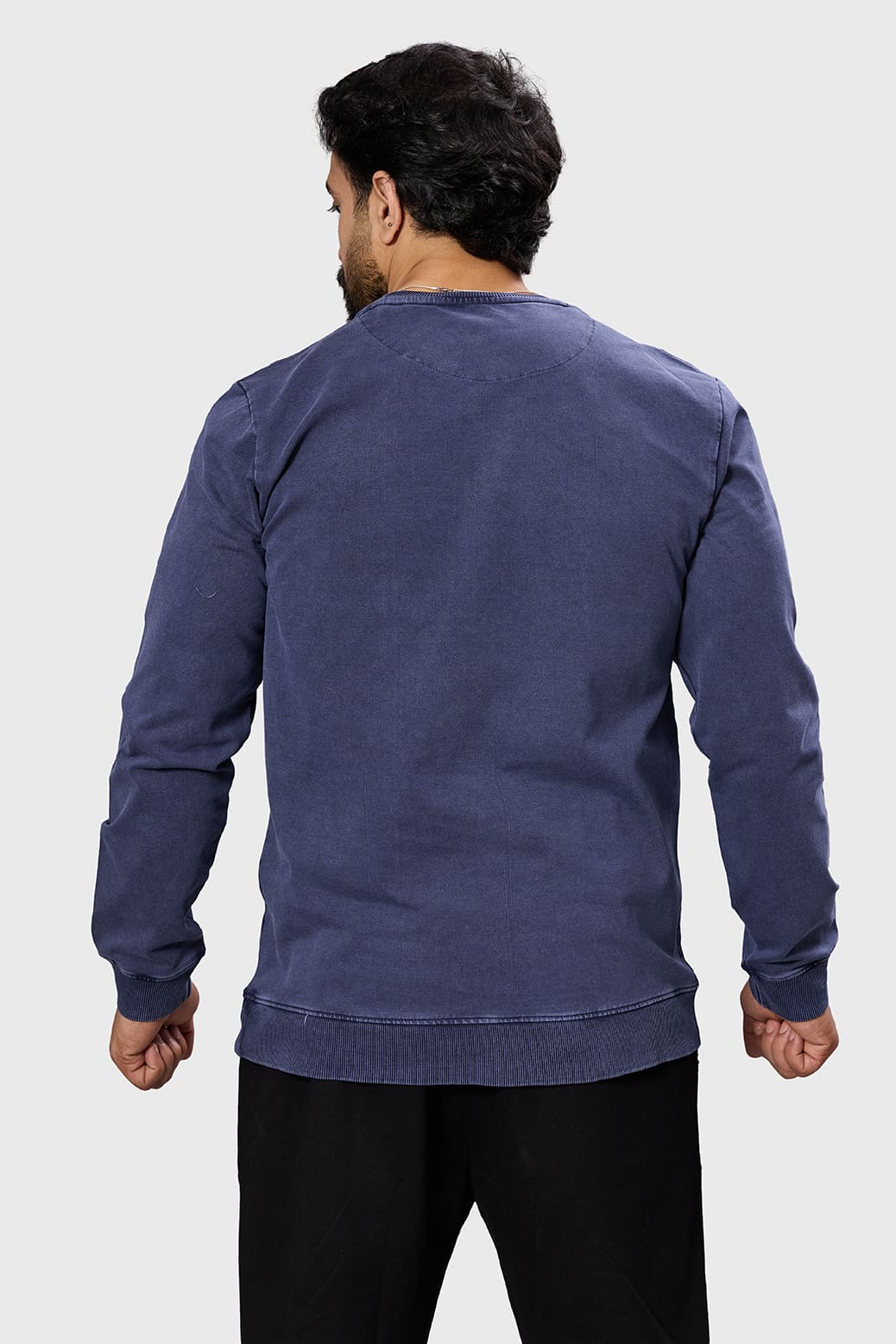 Shadow Washed Sweatshirt Navy - Image 6