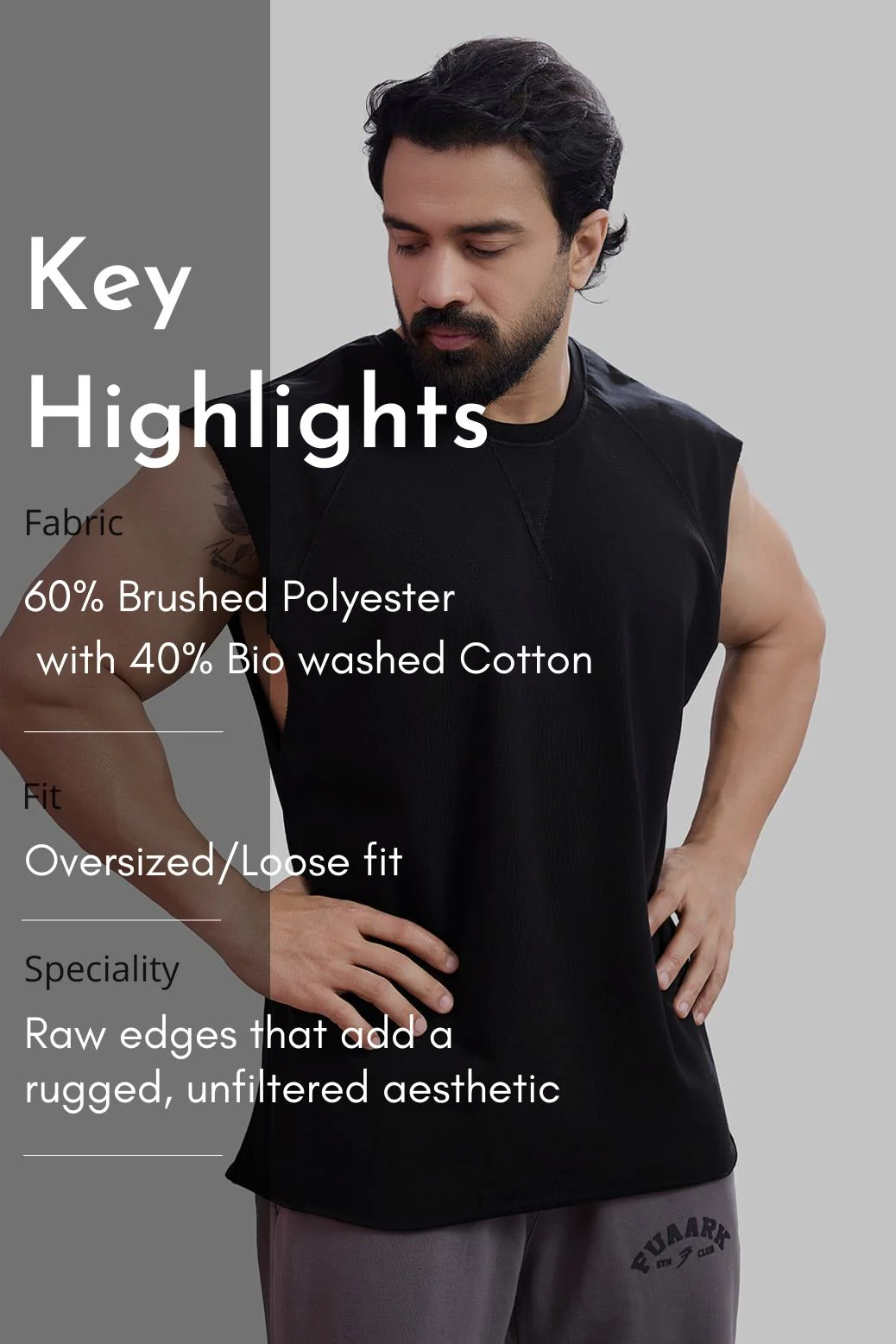 Shell Raw Capsleeves Tank Black - Image 7
