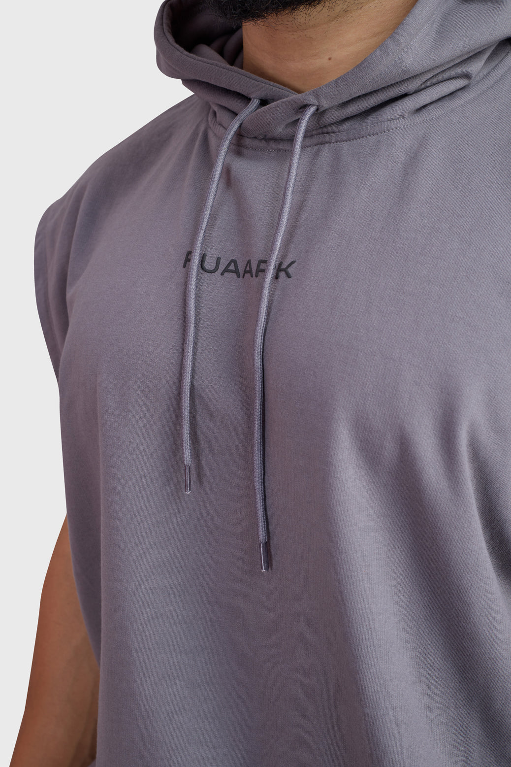 Signature Cap Sleeves Hoodie Dark Grey - Image 3