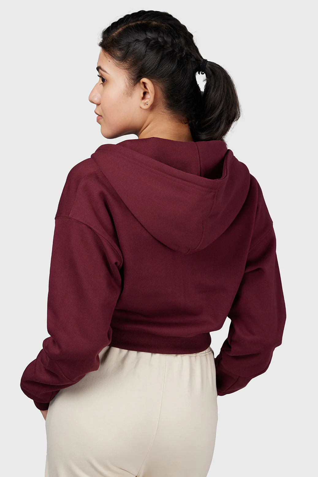 Signature Oversized Cropped Jacket Cherry - Image 5