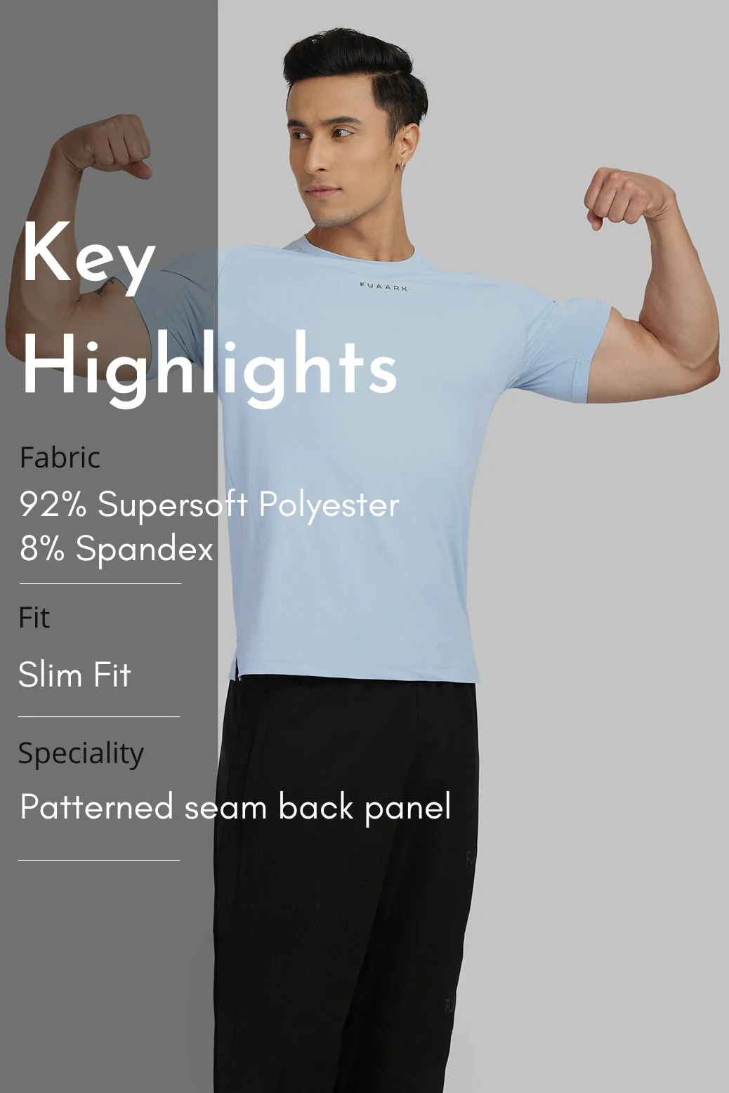 Sleek T-shirt Sky Blue - Image 6