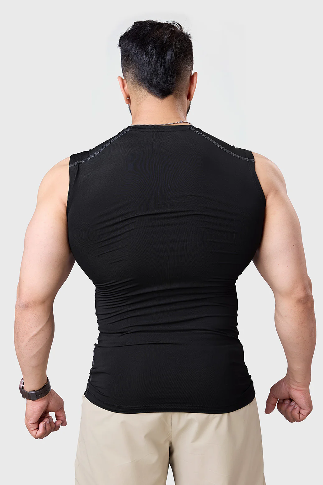 Compression Sleeveless Tank Black - Image 6