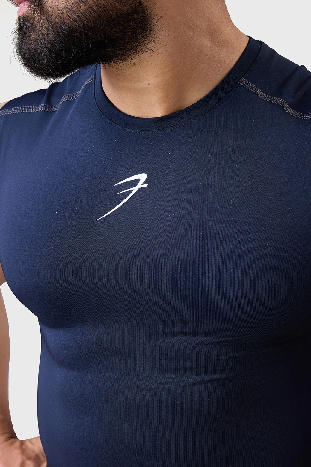 Compression Sleeveless  Tank Navy - Image 4