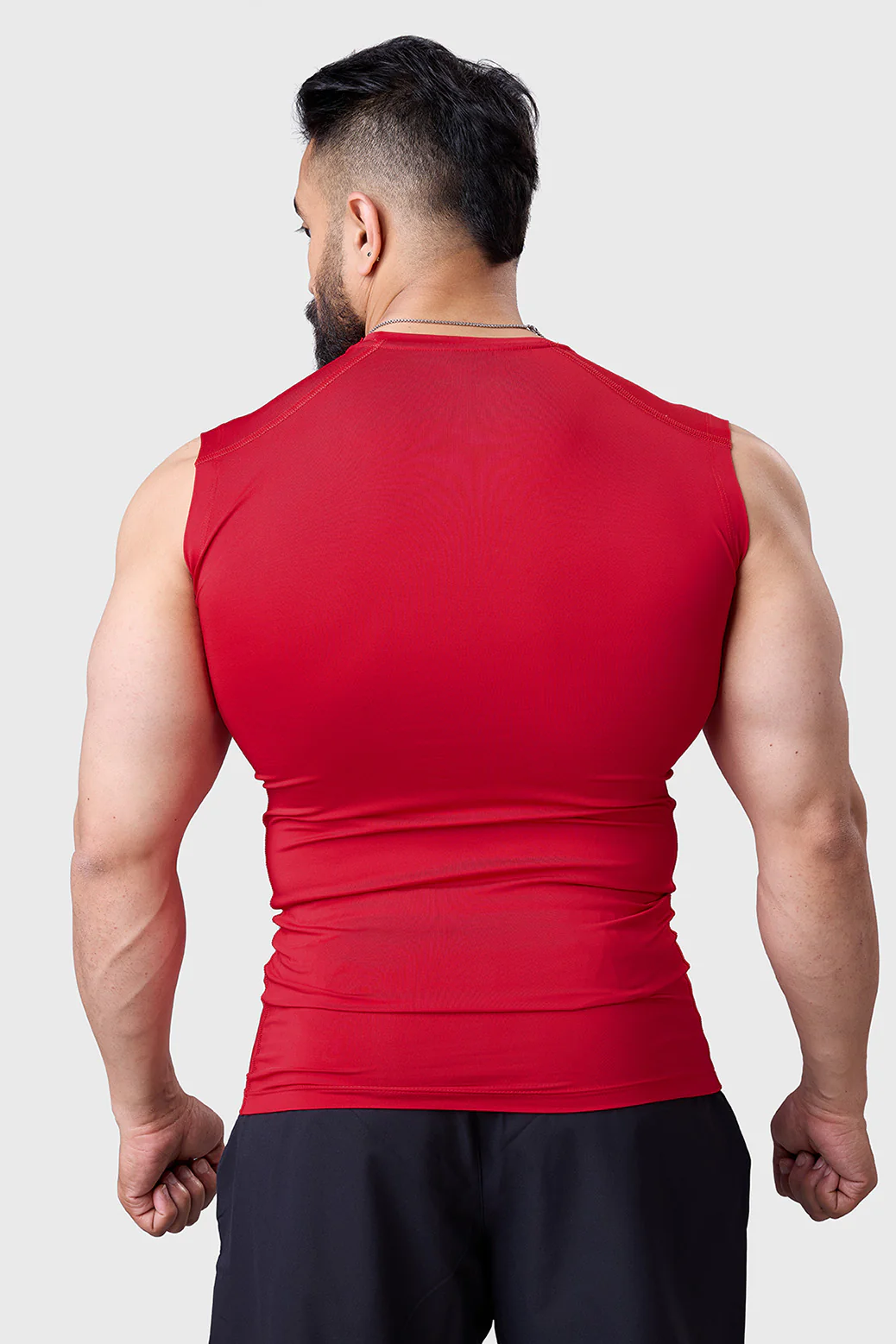 Compression  Sleeveless Tank Red - Image 6
