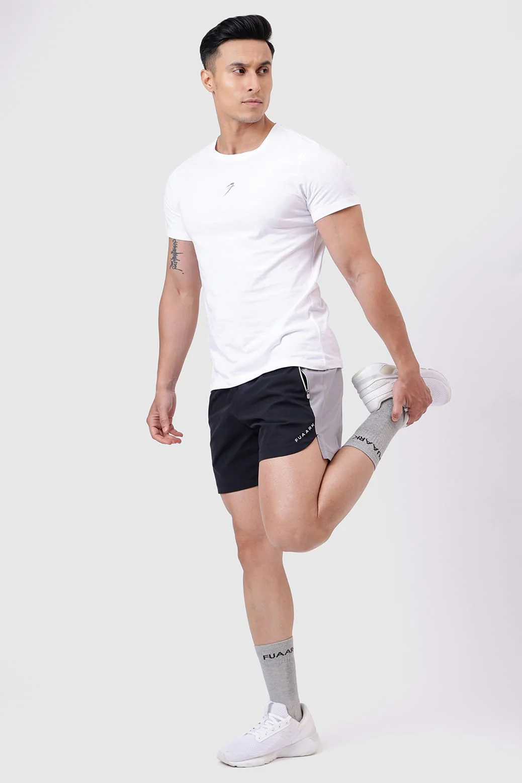 Snap Colourblock Shorts Black - Image 2