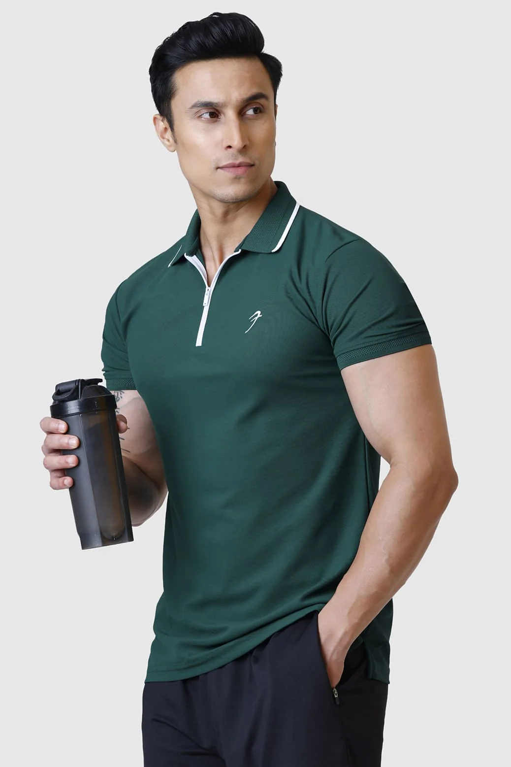 Stride Polo T-shirt Green - Image 7