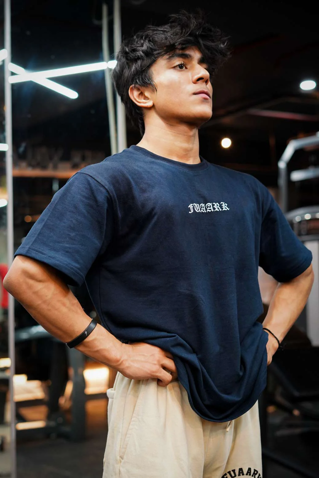 Sword Oversized T-shirt Navy - Image 2