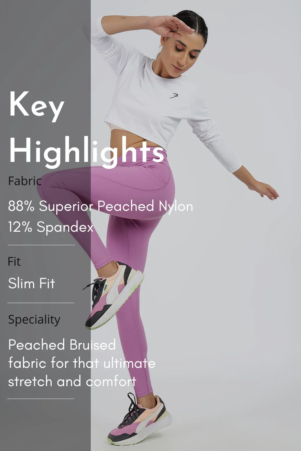 Timeless Nylon Leggings Pink - Image 6