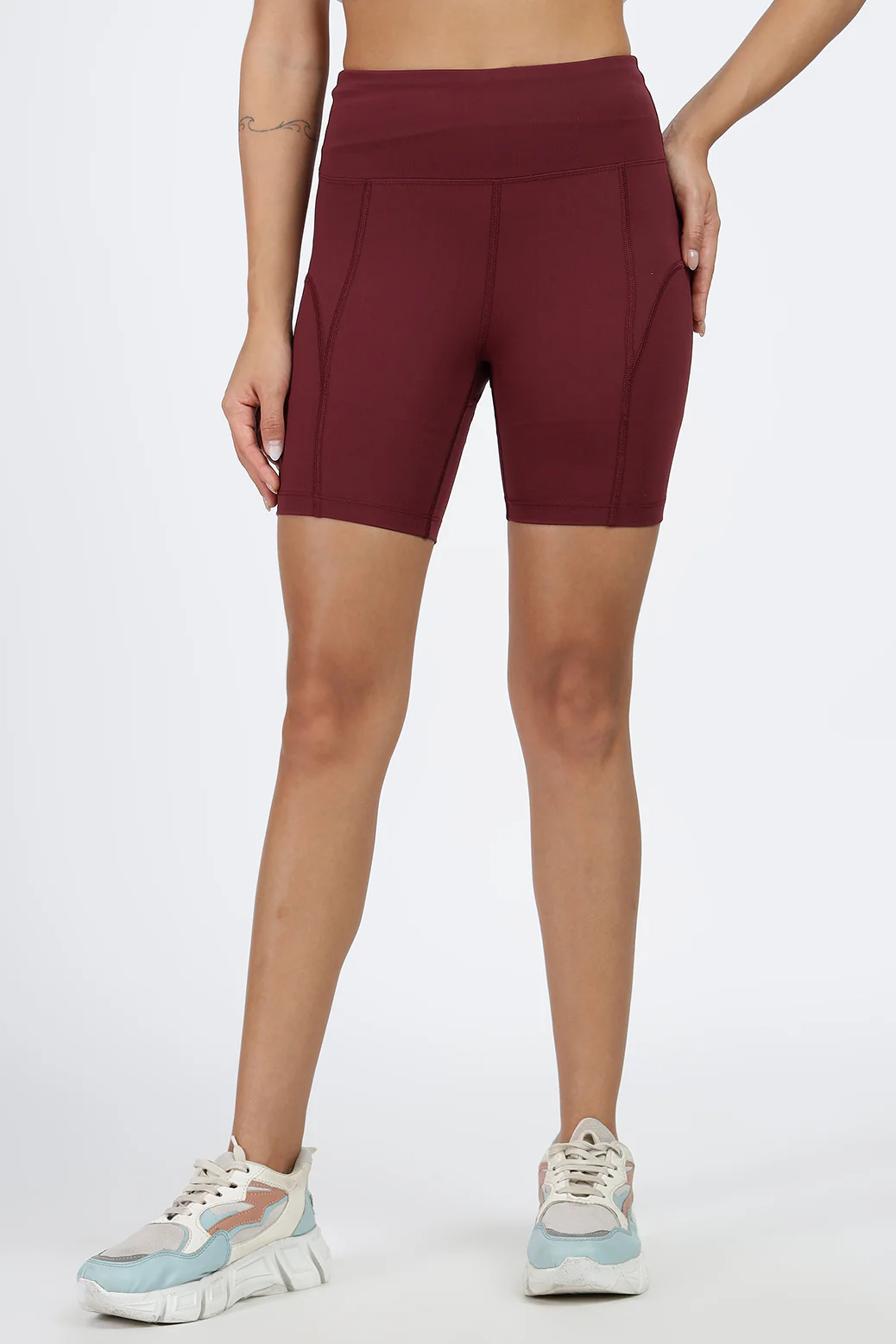 Timeless Nylon Shorts Maroon - Image 5