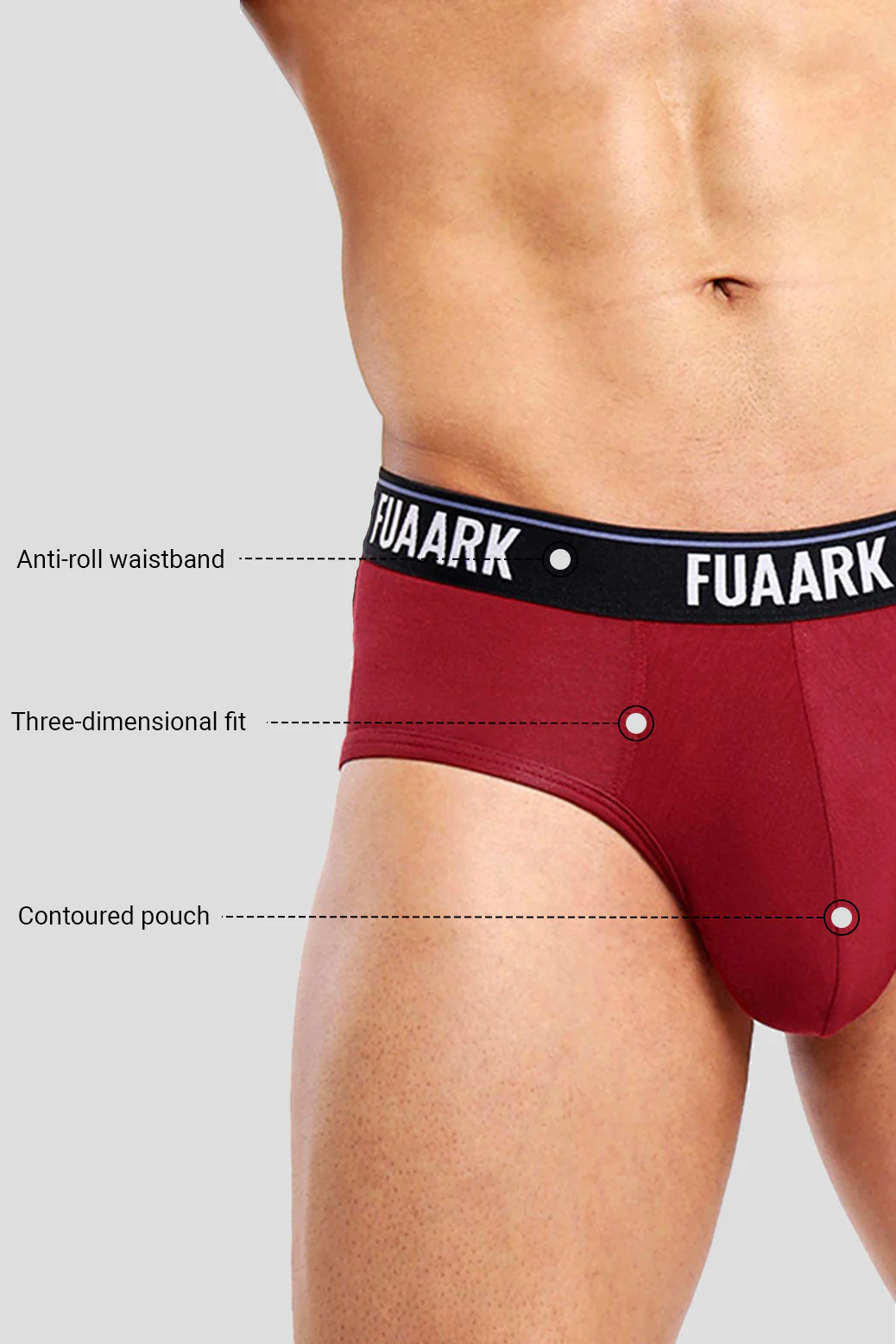Ultra Soft Modal Brief Maroon - Image 3